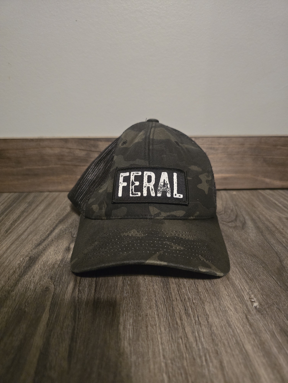 Feral Camo Trucker Hat - Olive Green